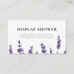 Elegant lavender Display Shower Enclosure Card