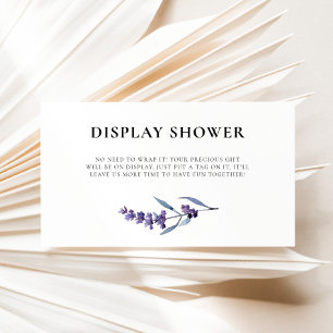 Elegant Lavender Display Shower Enclosure Card