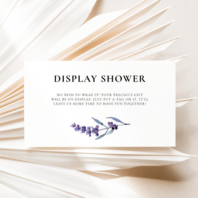 Elegant Lavender Display Shower Enclosure Card (Creator Uploaded)