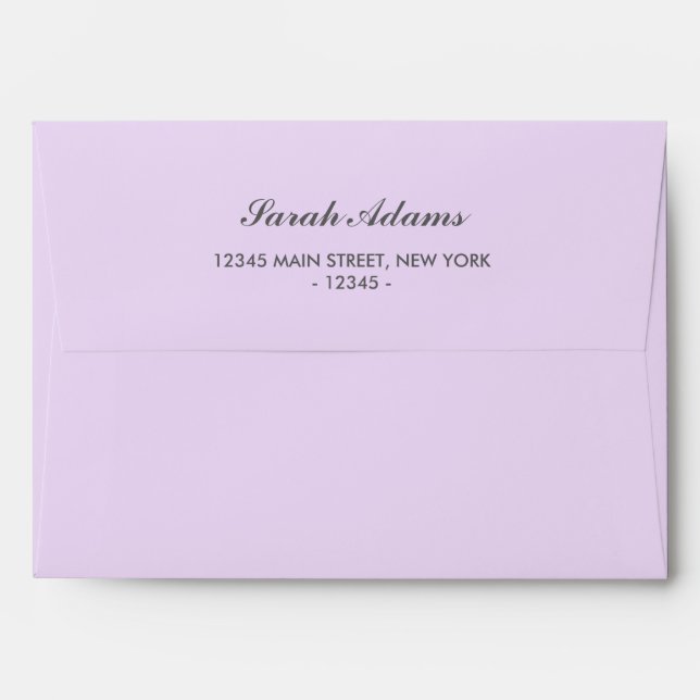 Elegant Lavender Envelope (Back (Top Flap))