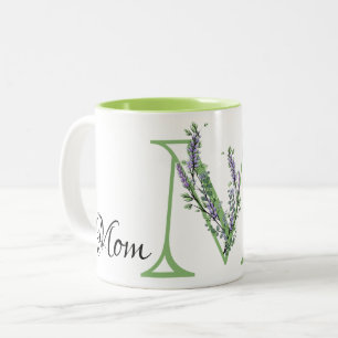 Elegant Lavender Eucalyptus Mom Two-Tone Coffee Mug