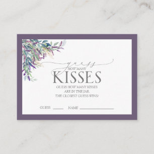 Elegant Lavender Floral Bridal Shower Game Enclosure Card