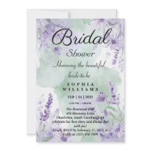 Elegant Lavender Floral Bridal Shower Invitation