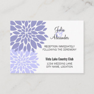Elegant Lavender Floral Burst Reception Cards