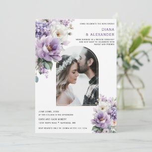 Elegant Lavender Floral Reception Only Invitation