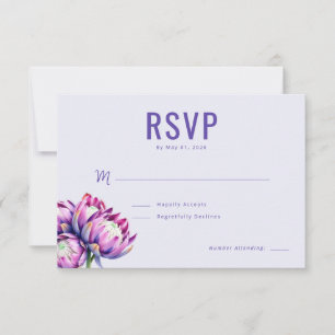 Elegant Lavender Floral RSVP Card