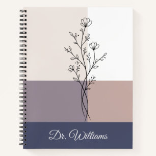 Elegant Lavender Floral Teacher Appreciation  Notebook