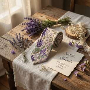 Elegant Lavender Floral  Tie