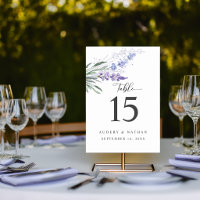 Elegant Lavender Floral Watercolor Wedding