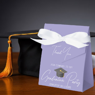 Elegant Lavender Graduation Party Personalised Favour Box