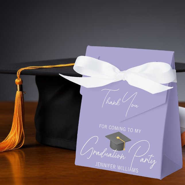 Elegant Lavender Graduation Party Personalised Favour Box (Creator Uploaded)