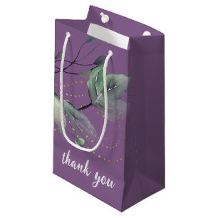 Elegant Lavender Greenery Wedding Favour Gift Bag