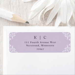 Elegant Lavender Lilac Wedding Return Address