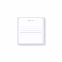 Elegant Lavender Lined Sticky Note Pad 