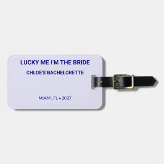 Elegant Lavender Lucky Me Destination Luggage Tag