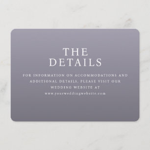 Elegant Lavender Minimalist Enclosure Card