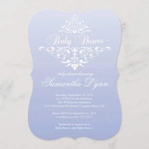 Elegant Lavender Ombre Baby Shower Invitation