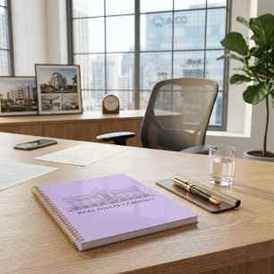 Elegant Lavender Planner with Architectural Design