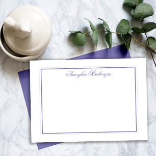 Elegant Lavender Purple and White Personalised Card