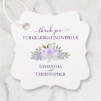 Elegant Lavender Purple Boho Wedding Thank You