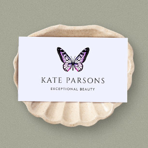 Elegant Lavender Purple Butterfly Business Card
