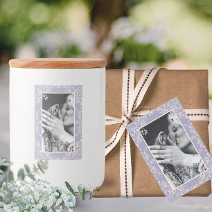 Elegant Lavender Purple Chic Border Wedding Labels