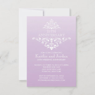Elegant Lavender Purple Flourish Anniversary Party Invitation