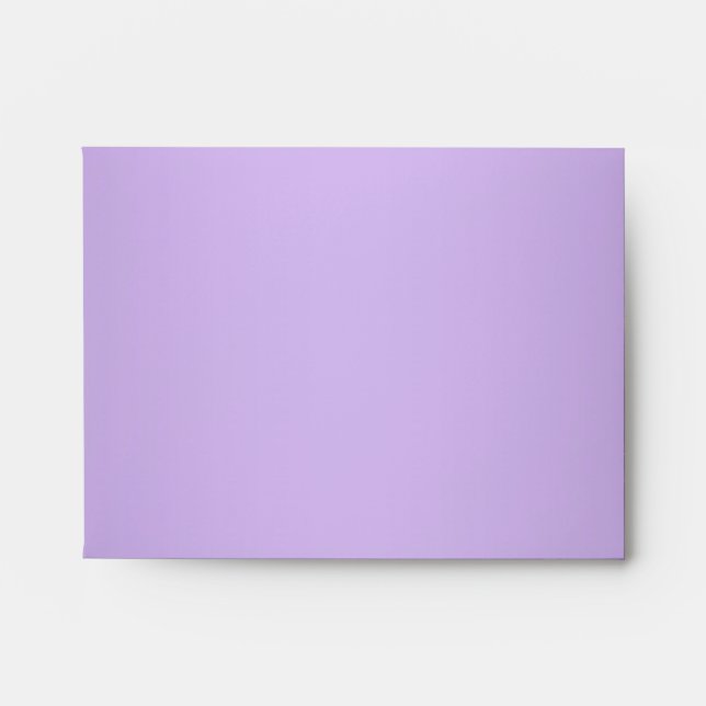 Elegant Lavender Purple Linen RSVP Envelopes (Front)