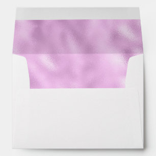 Elegant Lavender Purple Metallic Shiny Pretty Envelope