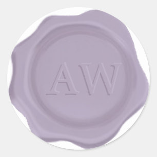 Elegant Lavender Purple Monogram Wedding Wax Seal