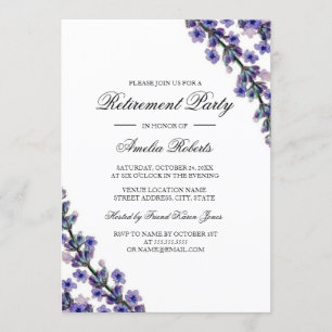 Elegant Lavender Retirement Party Invitation