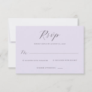 Elegant Lavender RSVP Card