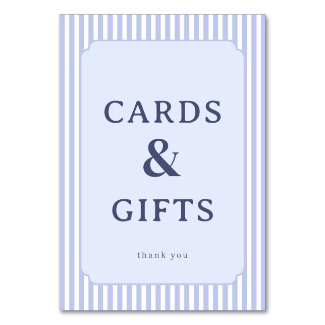 Elegant Lavender Serif Cards & Gifts Sign (Front)