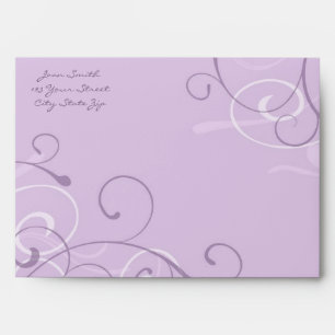 Elegant Lavender Swirl Envelope