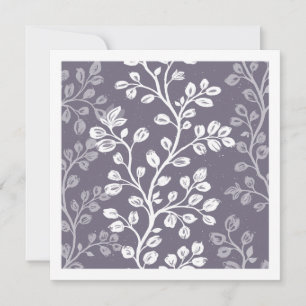 Elegant Lavender Trailing Blossoms Botanical Art Card
