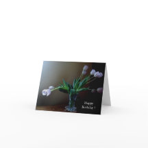 Elegant Lavender Tulip Birthday Card