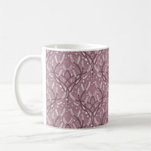 Elegant Lavender Vine Floral Pattern Coffee Mug
