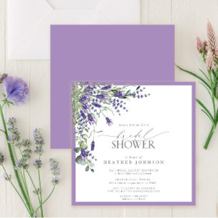 Elegant Lavender Watercolor Bridal Shower Invitati Invitation