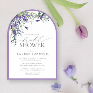 Elegant Lavender Watercolor Floral Bridal Shower Invitation