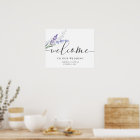 Elegant Lavender Watercolor Welcome Wedding Sign