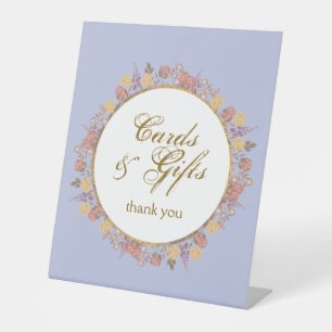 Elegant Lavender Wedding Cards & Gifts Sign