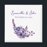 Elegant Lavender Wedding Guest Favour Magnet<br><div class="desc">This small magnet is created as a gift to your guests and a reminder of this special day.</div>