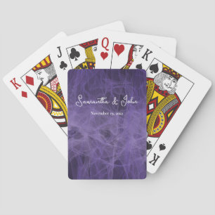 Elegant Lavender Wedding Guest Favour Playing Card