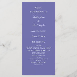 Elegant Lavender Wedding Program