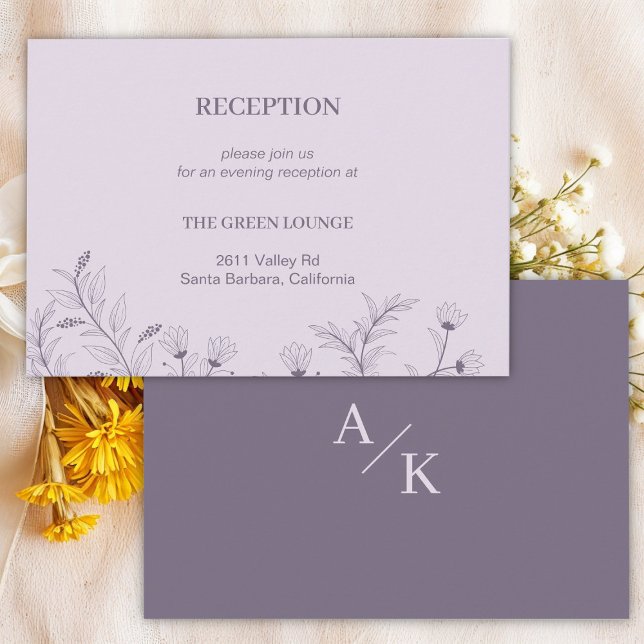 Elegant Lavender Wedding Reception Enclosure Card (Creator Uploaded)