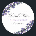 Elegant Lavender Wedding Stickers<br><div class="desc">Matching invitation,  rsvp cards,  postage stamps and more in the Little Bayleigh Store.</div>