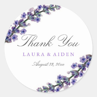 Elegant Lavender Wedding Stickers