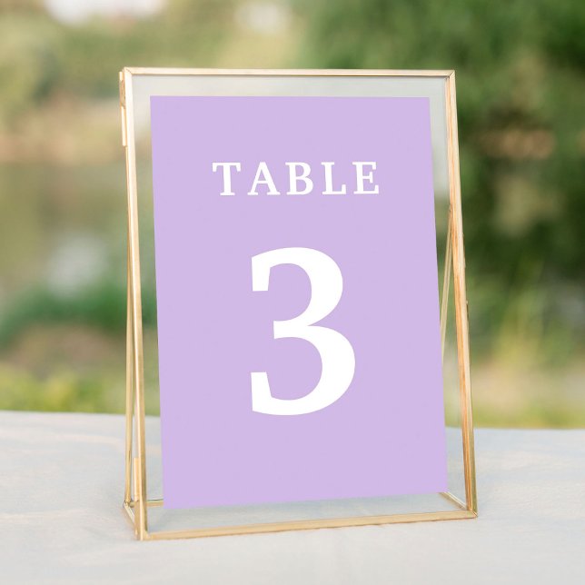Elegant Lavender Wedding Table Number (Elegant Lavender Wedding Table Number
)
