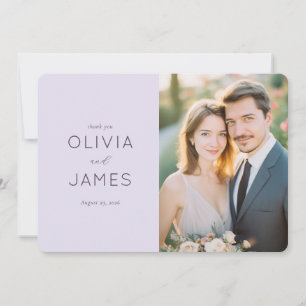 Elegant Lavender Wedding Thank You Card
