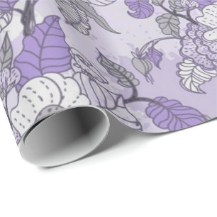 Elegant Lavender & White Floral Wrapping Paper
